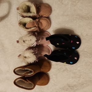 Bundle of 4 baby girl boots